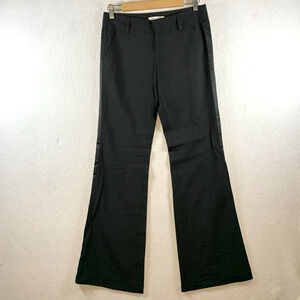Alice Olivia Womens Tuxedo Stripe Pants Sz 2 Black Y2K 00s Low Rise Bootcut‎ New